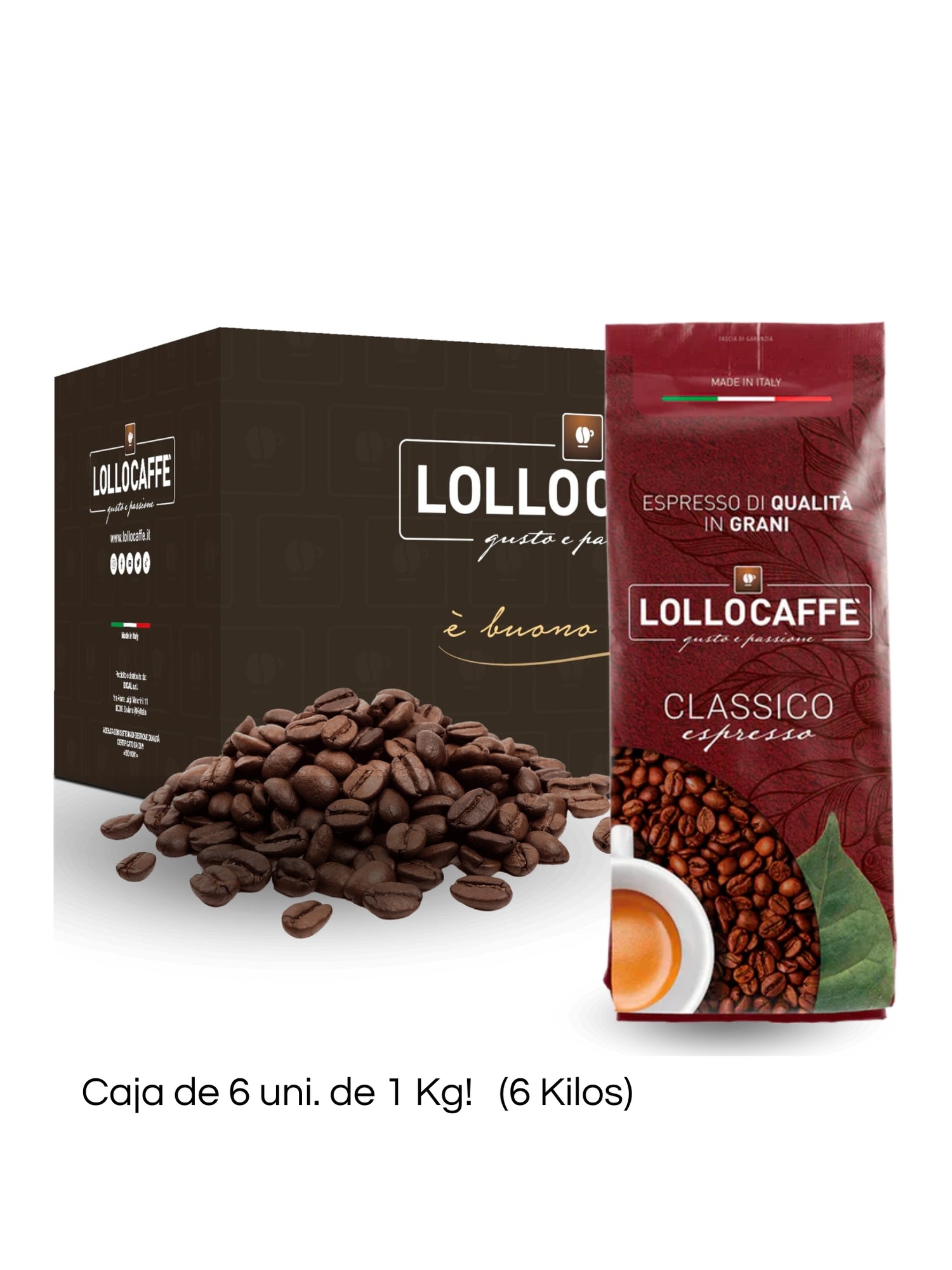 Classico Espresso grano x 6 uni.