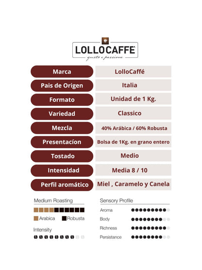 Classico Espresso grano x 6 uni.